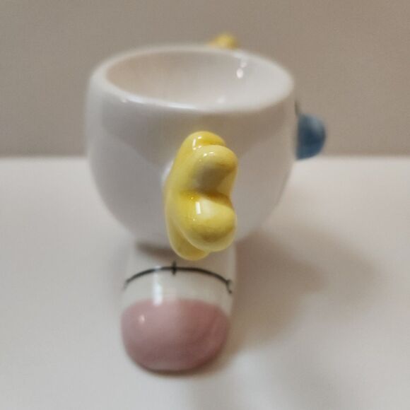 Egg Cup Smiley Face holder ceramic - Picture 3 of 9